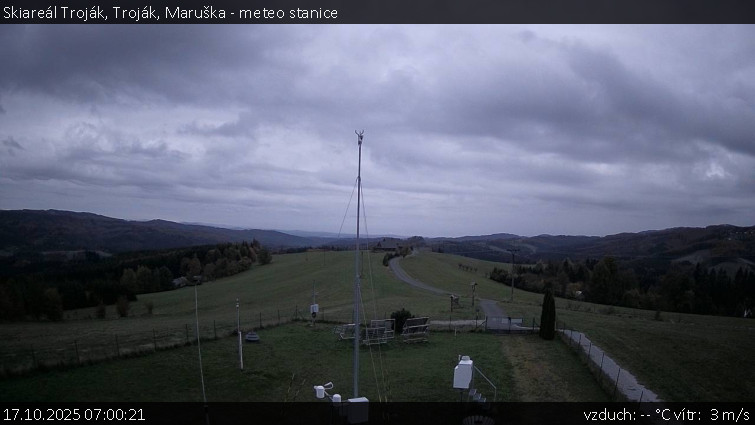 Skiareál Troják - Troják, Maruška - meteo stanice - 17.10.2025 v 07:00 Skiareál Troják - Troják, Maruška - meteo stanice - 17.10.2025 v 07:00