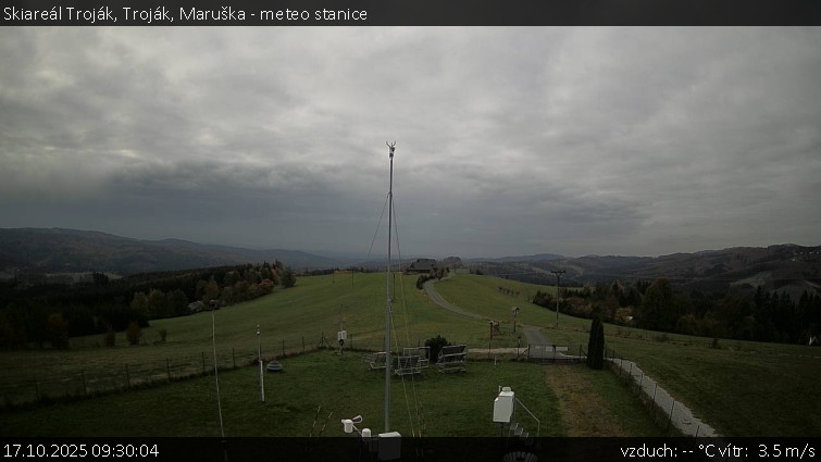Skiareál Troják - Troják, Maruška - meteo stanice - 17.10.2025 v 09:30 Skiareál Troják - Troják, Maruška - meteo stanice - 17.10.2025 v 09:30