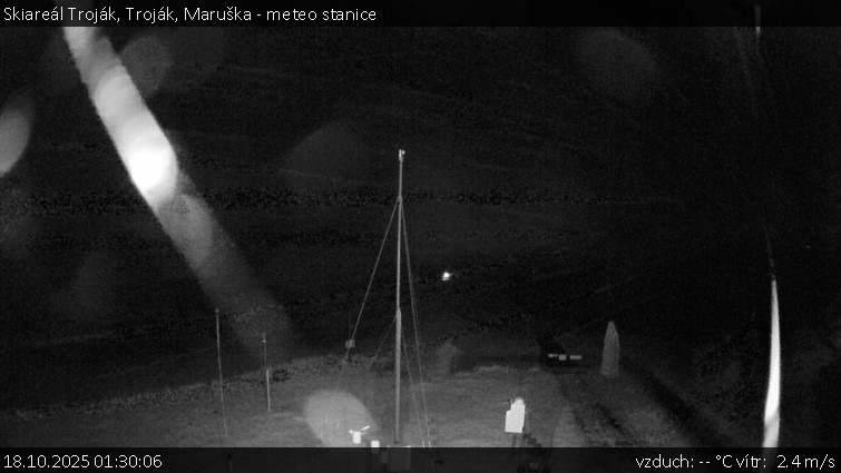 Skiareál Troják - Troják, Maruška - meteo stanice - 18.10.2025 v 01:30 Skiareál Troják - Troják, Maruška - meteo stanice - 18.10.2025 v 01:30