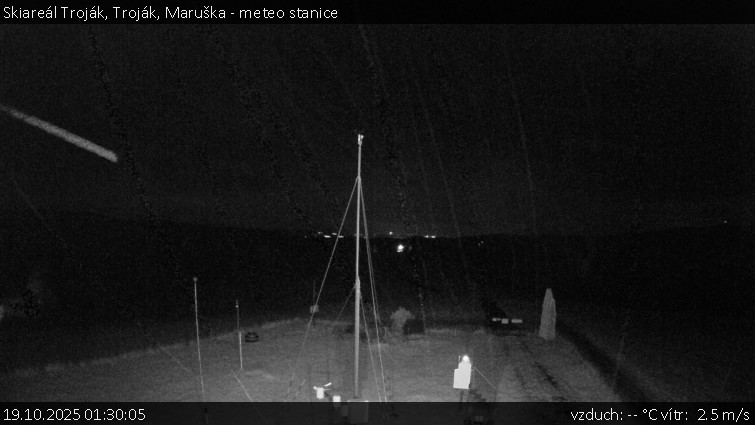 Skiareál Troják - Troják, Maruška - meteo stanice - 19.10.2025 v 01:30 Skiareál Troják - Troják, Maruška - meteo stanice - 19.10.2025 v 01:30