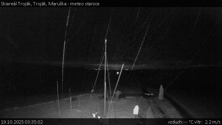 Skiareál Troják - Troják, Maruška - meteo stanice - 19.10.2025 v 03:35 Skiareál Troják - Troják, Maruška - meteo stanice - 19.10.2025 v 03:35