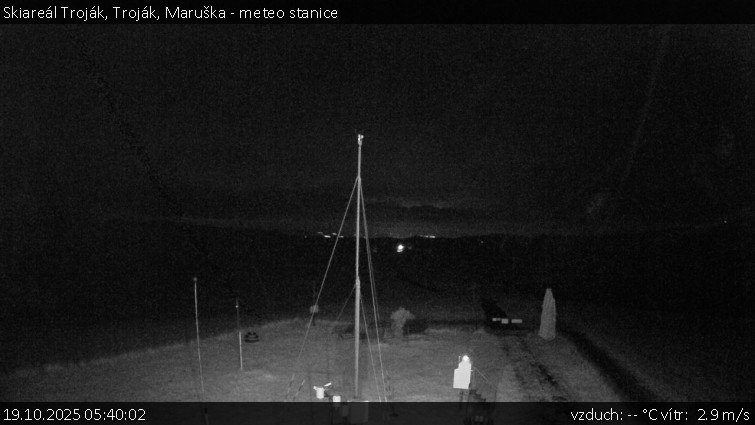 Skiareál Troják - Troják, Maruška - meteo stanice - 19.10.2025 v 05:40 Skiareál Troják - Troják, Maruška - meteo stanice - 19.10.2025 v 05:40