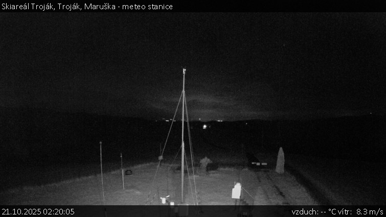 Skiareál Troják - Troják, Maruška - meteo stanice - 21.10.2025 v 02:20 Skiareál Troják - Troják, Maruška - meteo stanice - 21.10.2025 v 02:20