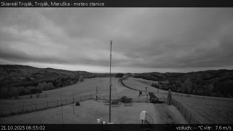 Skiareál Troják - Troják, Maruška - meteo stanice - 21.10.2025 v 06:55 Skiareál Troják - Troják, Maruška - meteo stanice - 21.10.2025 v 06:55