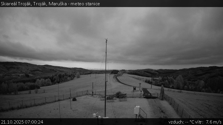 Skiareál Troják - Troják, Maruška - meteo stanice - 21.10.2025 v 07:00 Skiareál Troják - Troják, Maruška - meteo stanice - 21.10.2025 v 07:00