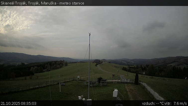 Skiareál Troják - Troják, Maruška - meteo stanice - 21.10.2025 v 08:35 Skiareál Troják - Troják, Maruška - meteo stanice - 21.10.2025 v 08:35