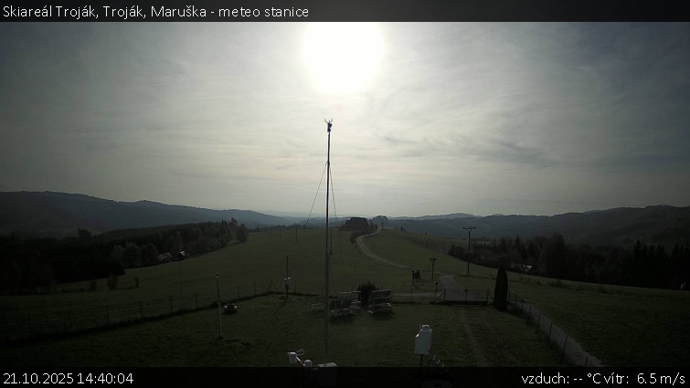 Skiareál Troják - Troják, Maruška - meteo stanice - 21.10.2025 v 14:40 Skiareál Troják - Troják, Maruška - meteo stanice - 21.10.2025 v 14:40