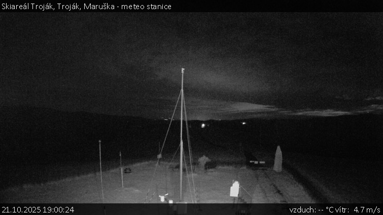 Skiareál Troják - Troják, Maruška - meteo stanice - 21.10.2025 v 19:00 Skiareál Troják - Troják, Maruška - meteo stanice - 21.10.2025 v 19:00