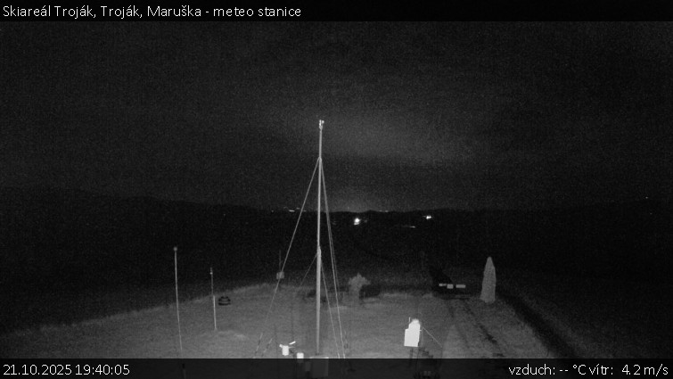 Skiareál Troják - Troják, Maruška - meteo stanice - 21.10.2025 v 19:40 Skiareál Troják - Troják, Maruška - meteo stanice - 21.10.2025 v 19:40