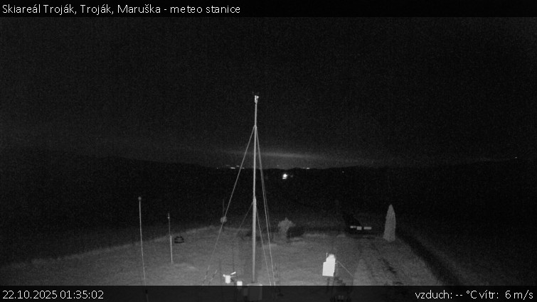 Skiareál Troják - Troják, Maruška - meteo stanice - 22.10.2025 v 01:35 Skiareál Troják - Troják, Maruška - meteo stanice - 22.10.2025 v 01:35
