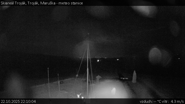 Skiareál Troják - Troják, Maruška - meteo stanice - 22.10.2025 v 22:10 Skiareál Troják - Troják, Maruška - meteo stanice - 22.10.2025 v 22:10