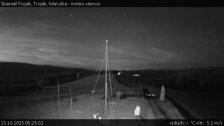 Skiareál Troják - Troják, Maruška - meteo stanice - 23.10.2025 v 06:25 Skiareál Troják - Troják, Maruška - meteo stanice - 23.10.2025 v 06:25