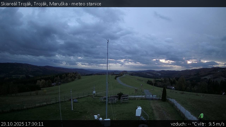 Skiareál Troják - Troják, Maruška - meteo stanice - 23.10.2025 v 17:30 Skiareál Troják - Troják, Maruška - meteo stanice - 23.10.2025 v 17:30