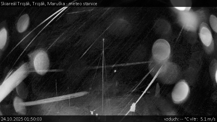 Skiareál Troják - Troják, Maruška - meteo stanice - 24.10.2025 v 01:50 Skiareál Troják - Troják, Maruška - meteo stanice - 24.10.2025 v 01:50