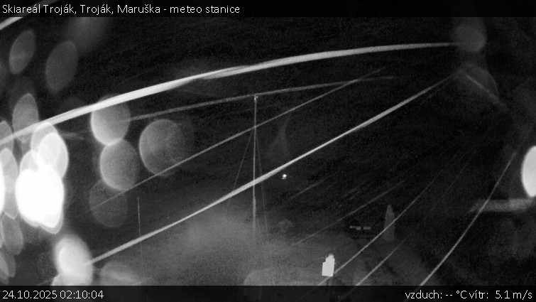 Skiareál Troják - Troják, Maruška - meteo stanice - 24.10.2025 v 02:10 Skiareál Troják - Troják, Maruška - meteo stanice - 24.10.2025 v 02:10