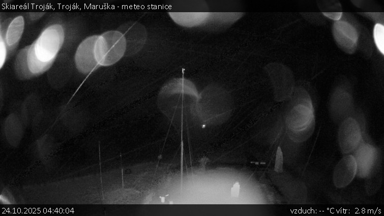Skiareál Troják - Troják, Maruška - meteo stanice - 24.10.2025 v 04:40 Skiareál Troják - Troják, Maruška - meteo stanice - 24.10.2025 v 04:40