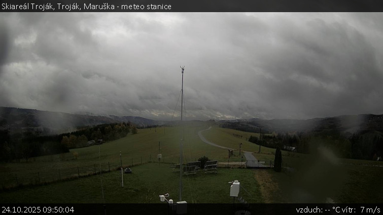 Skiareál Troják - Troják, Maruška - meteo stanice - 24.10.2025 v 09:50 Skiareál Troják - Troják, Maruška - meteo stanice - 24.10.2025 v 09:50