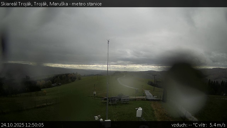 Skiareál Troják - Troják, Maruška - meteo stanice - 24.10.2025 v 12:50 Skiareál Troják - Troják, Maruška - meteo stanice - 24.10.2025 v 12:50