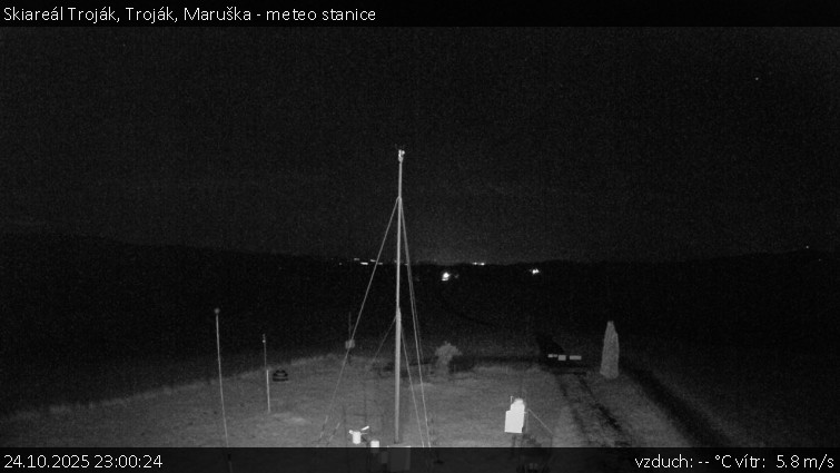 Skiareál Troják - Troják, Maruška - meteo stanice - 24.10.2025 v 23:00 Skiareál Troják - Troják, Maruška - meteo stanice - 24.10.2025 v 23:00