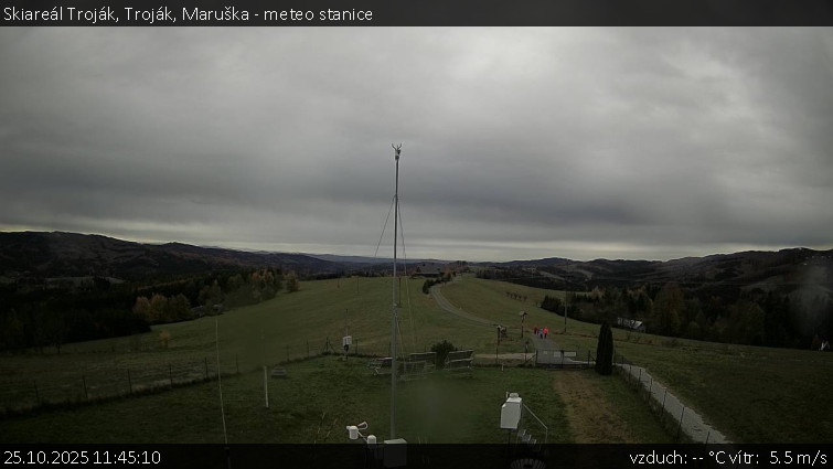 Skiareál Troják - Troják, Maruška - meteo stanice - 25.10.2025 v 11:45 Skiareál Troják - Troják, Maruška - meteo stanice - 25.10.2025 v 11:45