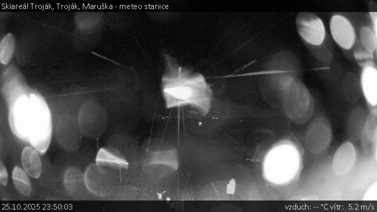 Skiareál Troják - Troják, Maruška - meteo stanice - 25.10.2025 v 23:50 Skiareál Troják - Troják, Maruška - meteo stanice - 25.10.2025 v 23:50