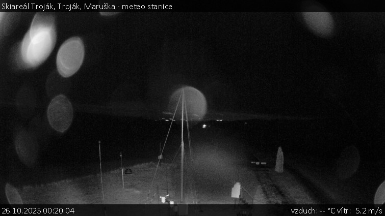 Skiareál Troják - Troják, Maruška - meteo stanice - 26.10.2025 v 00:20 Skiareál Troják - Troják, Maruška - meteo stanice - 26.10.2025 v 00:20