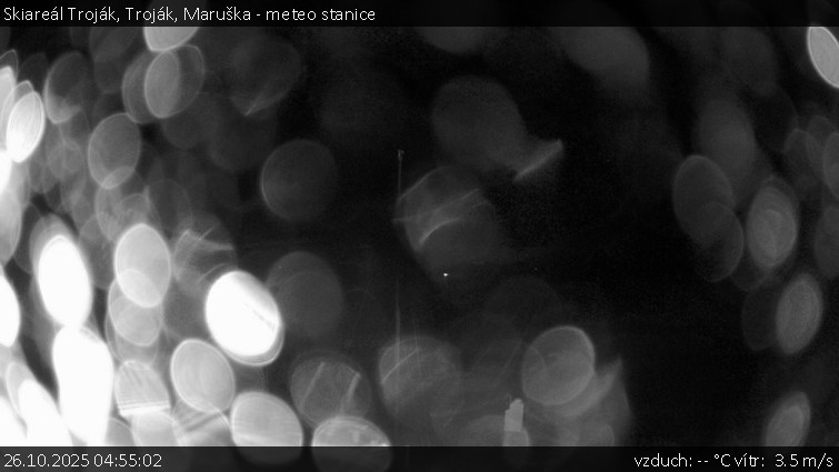 Skiareál Troják - Troják, Maruška - meteo stanice - 26.10.2025 v 04:55 Skiareál Troják - Troják, Maruška - meteo stanice - 26.10.2025 v 04:55
