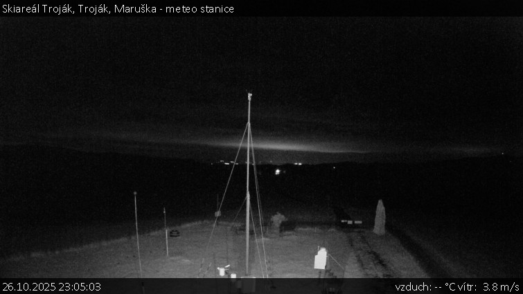 Skiareál Troják - Troják, Maruška - meteo stanice - 26.10.2025 v 23:05 Skiareál Troják - Troják, Maruška - meteo stanice - 26.10.2025 v 23:05