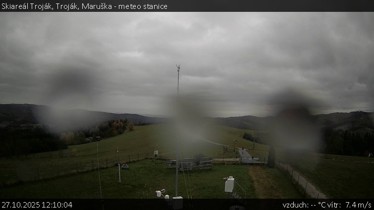 Skiareál Troják - Troják, Maruška - meteo stanice - 27.10.2025 v 12:10 Skiareál Troják - Troják, Maruška - meteo stanice - 27.10.2025 v 12:10