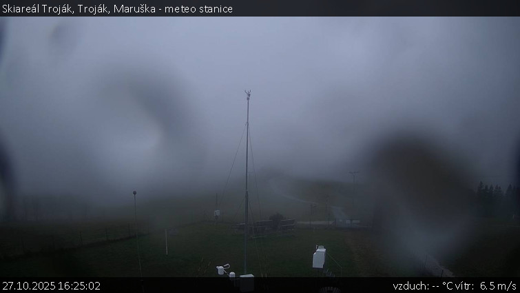 Skiareál Troják - Troják, Maruška - meteo stanice - 27.10.2025 v 16:25 Skiareál Troják - Troják, Maruška - meteo stanice - 27.10.2025 v 16:25