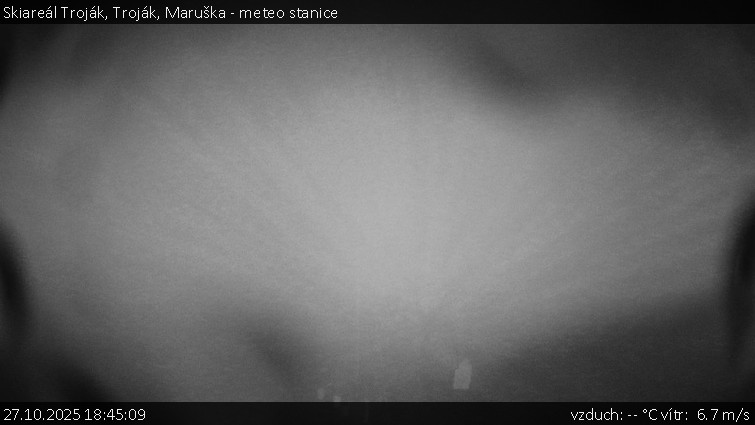 Skiareál Troják - Troják, Maruška - meteo stanice - 27.10.2025 v 18:45 Skiareál Troják - Troják, Maruška - meteo stanice - 27.10.2025 v 18:45
