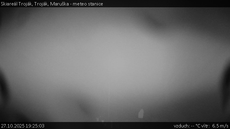 Skiareál Troják - Troják, Maruška - meteo stanice - 27.10.2025 v 19:25 Skiareál Troják - Troják, Maruška - meteo stanice - 27.10.2025 v 19:25