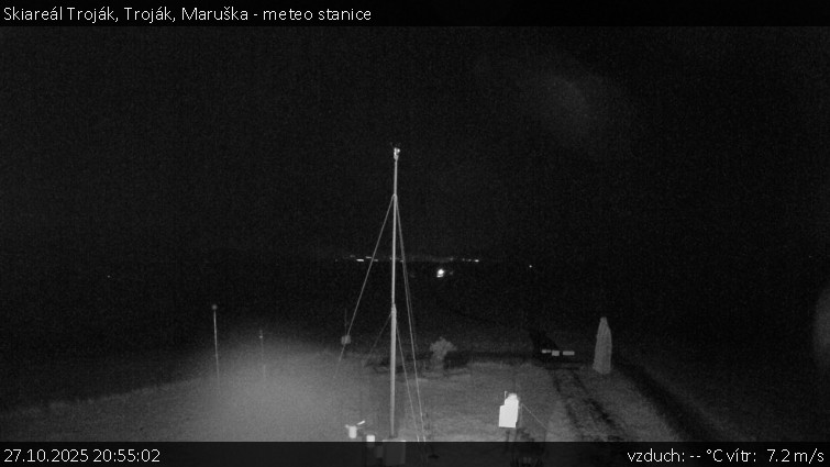 Skiareál Troják - Troják, Maruška - meteo stanice - 27.10.2025 v 20:55 Skiareál Troják - Troják, Maruška - meteo stanice - 27.10.2025 v 20:55