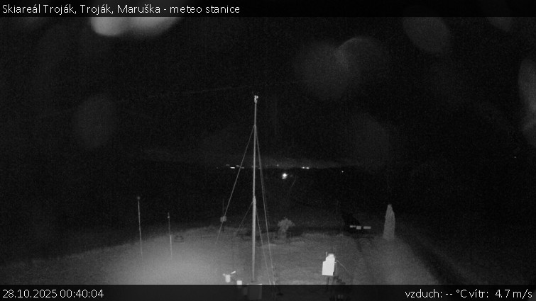 Skiareál Troják - Troják, Maruška - meteo stanice - 28.10.2025 v 00:40 Skiareál Troják - Troják, Maruška - meteo stanice - 28.10.2025 v 00:40