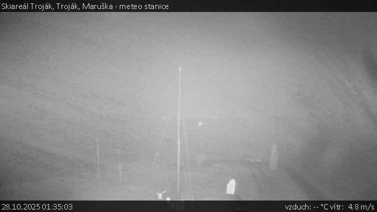 Skiareál Troják - Troják, Maruška - meteo stanice - 28.10.2025 v 01:35 Skiareál Troják - Troják, Maruška - meteo stanice - 28.10.2025 v 01:35