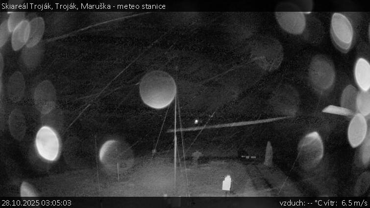 Skiareál Troják - Troják, Maruška - meteo stanice - 28.10.2025 v 03:05 Skiareál Troják - Troják, Maruška - meteo stanice - 28.10.2025 v 03:05