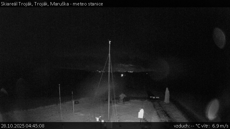 Skiareál Troják - Troják, Maruška - meteo stanice - 28.10.2025 v 04:45 Skiareál Troják - Troják, Maruška - meteo stanice - 28.10.2025 v 04:45