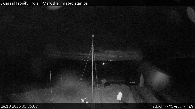 Skiareál Troják - Troják, Maruška - meteo stanice - 28.10.2025 v 05:25 Skiareál Troják - Troják, Maruška - meteo stanice - 28.10.2025 v 05:25