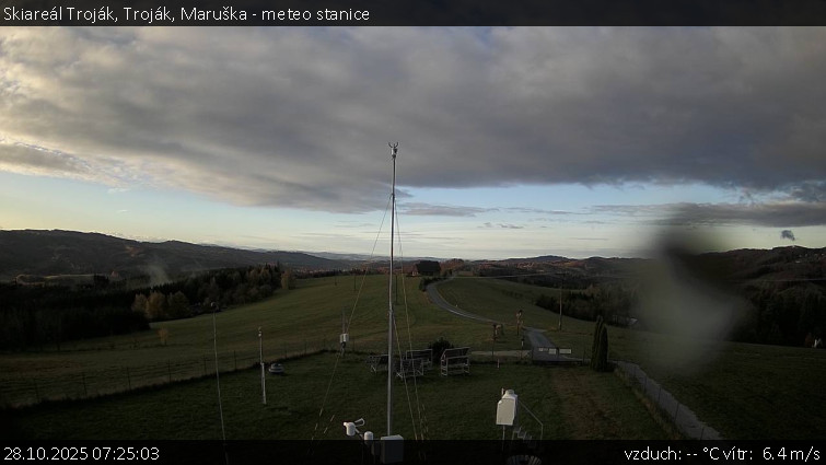 Skiareál Troják - Troják, Maruška - meteo stanice - 28.10.2025 v 07:25 Skiareál Troják - Troják, Maruška - meteo stanice - 28.10.2025 v 07:25