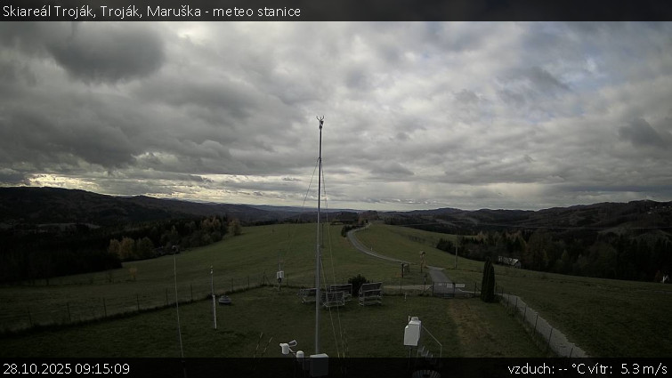 Skiareál Troják - Troják, Maruška - meteo stanice - 28.10.2025 v 09:15 Skiareál Troják - Troják, Maruška - meteo stanice - 28.10.2025 v 09:15