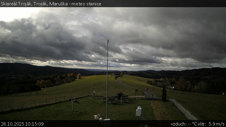 Skiareál Troják - Troják, Maruška - meteo stanice - 28.10.2025 v 10:15 Skiareál Troják - Troják, Maruška - meteo stanice - 28.10.2025 v 10:15