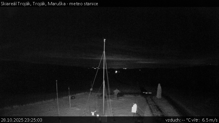 Skiareál Troják - Troják, Maruška - meteo stanice - 28.10.2025 v 23:25 Skiareál Troják - Troják, Maruška - meteo stanice - 28.10.2025 v 23:25