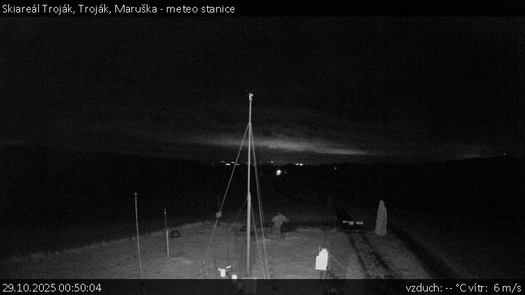 Skiareál Troják - Troják, Maruška - meteo stanice - 29.10.2025 v 00:50 Skiareál Troják - Troják, Maruška - meteo stanice - 29.10.2025 v 00:50