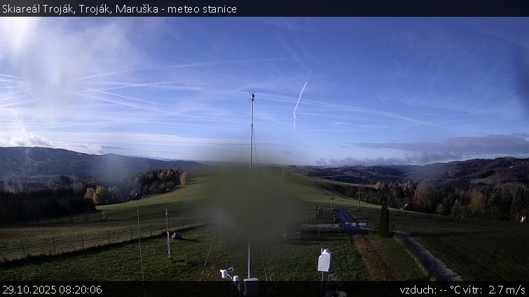 Skiareál Troják - Troják, Maruška - meteo stanice - 29.10.2025 v 08:20 Skiareál Troják - Troják, Maruška - meteo stanice - 29.10.2025 v 08:20