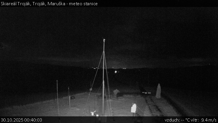 Skiareál Troják - Troják, Maruška - meteo stanice - 30.10.2025 v 00:40 Skiareál Troják - Troják, Maruška - meteo stanice - 30.10.2025 v 00:40
