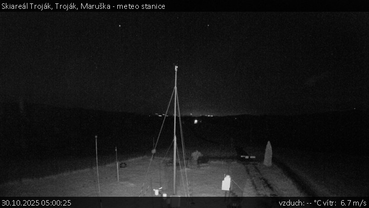 Skiareál Troják - Troják, Maruška - meteo stanice - 30.10.2025 v 05:00 Skiareál Troják - Troják, Maruška - meteo stanice - 30.10.2025 v 05:00