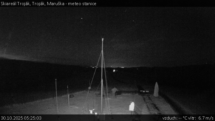 Skiareál Troják - Troják, Maruška - meteo stanice - 30.10.2025 v 05:25 Skiareál Troják - Troják, Maruška - meteo stanice - 30.10.2025 v 05:25