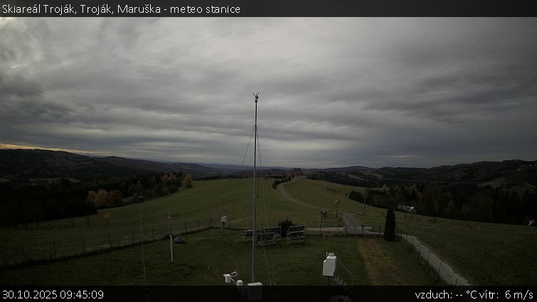 Skiareál Troják - Troják, Maruška - meteo stanice - 30.10.2025 v 09:45 Skiareál Troják - Troják, Maruška - meteo stanice - 30.10.2025 v 09:45
