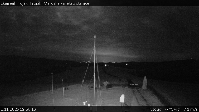 Skiareál Troják - Troják, Maruška - meteo stanice - 1.11.2025 v 19:30 Skiareál Troják - Troják, Maruška - meteo stanice - 1.11.2025 v 19:30