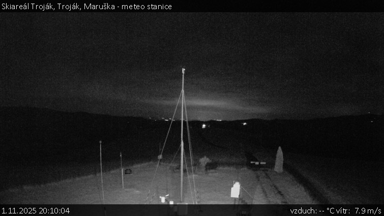 Skiareál Troják - Troják, Maruška - meteo stanice - 1.11.2025 v 20:10 Skiareál Troják - Troják, Maruška - meteo stanice - 1.11.2025 v 20:10